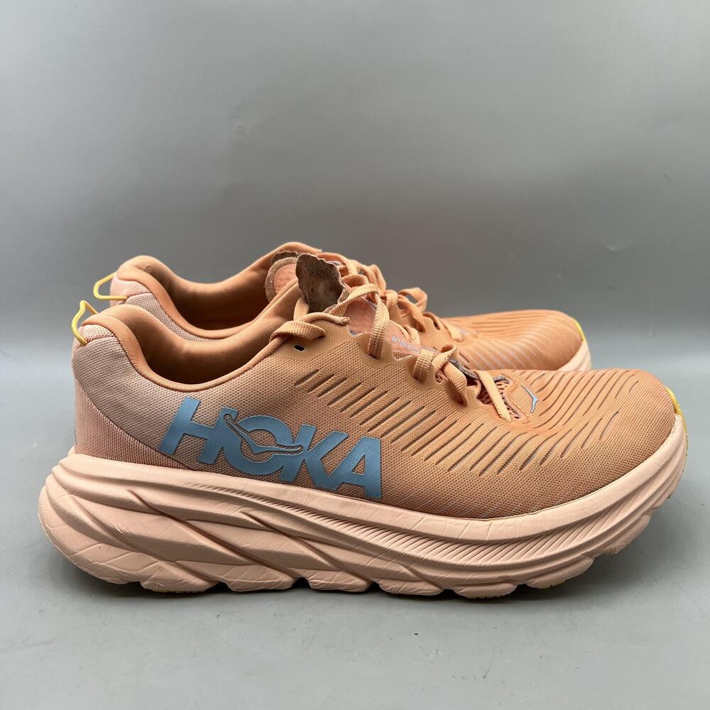 Hoka One One Women's Peach/Light Blue Athletic Running Shoes